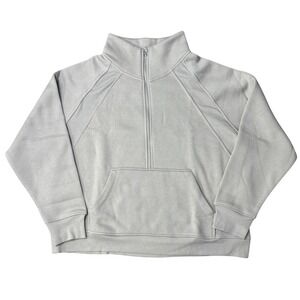 New with Tags Danskin Womens Beige Quarter Zip Fleece Sweatshirt Pullover Sz XXL